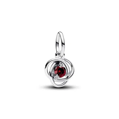 Pandora Women's Eternity Circle Dangle Charm In Red