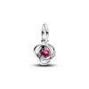 Pandora Women's Eternity Circle Dangle Charm In Solid Pink In Metallic