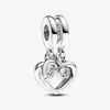 Pandora Forever & Always Splittable Dangle Charm In Silver