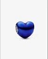 Pandora Women's Metallic Heart Charm In Navy Blue In Blue