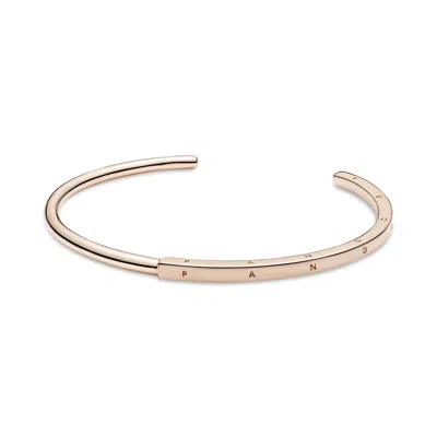 Pandora Women's Signature Open Bangle In Rosegold In Gold