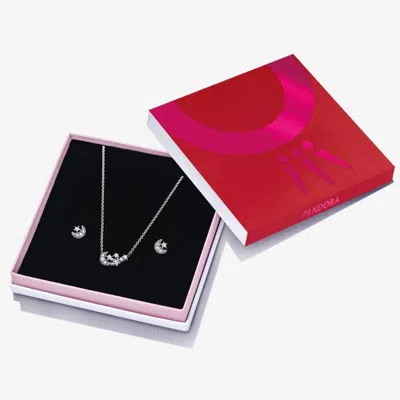 Pandora Women's Sparkling Moon & Star Jewelry Gift Set In Gray