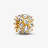 Pandora Sparkling Round Charm In Gold
