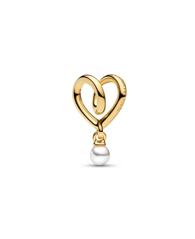 Pandora Wrapped Heart Charm In Gold
