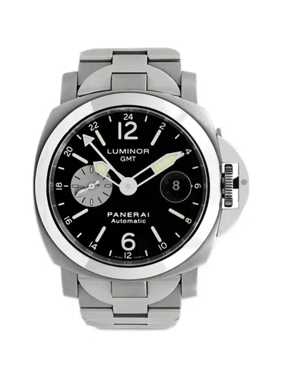 Pre-owned Panerai 2000s Luminor Gmt 44mm Watch In Black