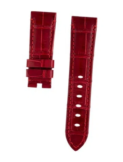 Pre-owned Panerai 20mm Watch Strap. In Red