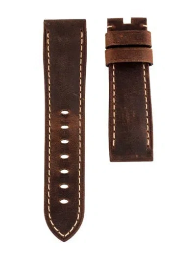 Pre-owned Panerai 22mm Watch Strap In Brown