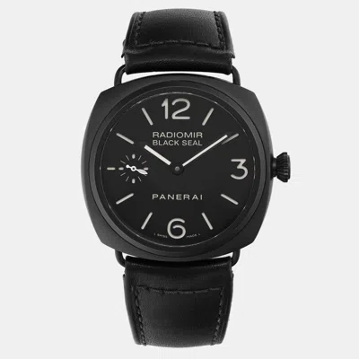 Pre-owned Panerai Black Ceramic Radiomir Black Seal Pam00292 Manual Winding Men's Wristwatch 45mm