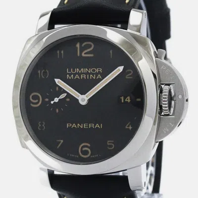 Pre-owned Panerai Black Stainless Steel Luminor Marina Pam00359 Automatic Men's Wristwatch 44 Mm