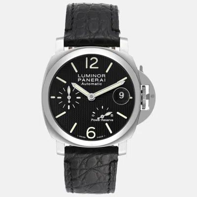 Pre-owned Panerai Black Stainless Steel Luminor Pam00241 Automatic Men's Wristwatch 40 Mm