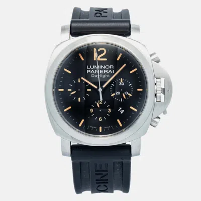 Pre-owned Panerai Black Stainless Steel Luminor Pam00356 Automatic Men's Wristwatch 44 Mm