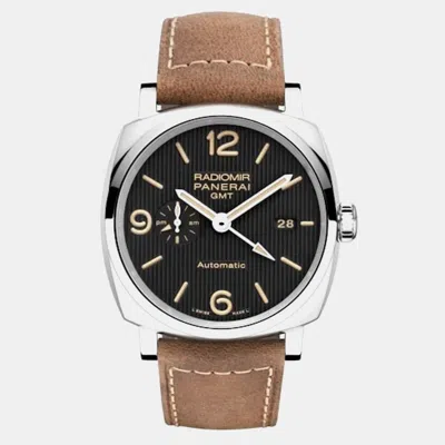 Pre-owned Panerai Black Stainless Steel Radiomir Pam00657 Automatic Men's Wristwatch 45 Mm