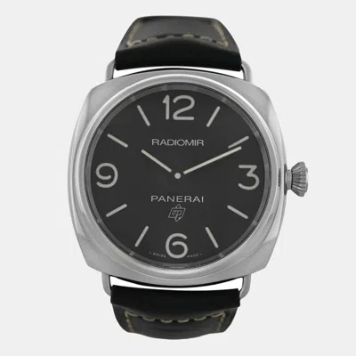 Pre-owned Panerai Black Stainless Steel Radiomir Pam00753 Automatic Men's Wristwatch 45 Mm