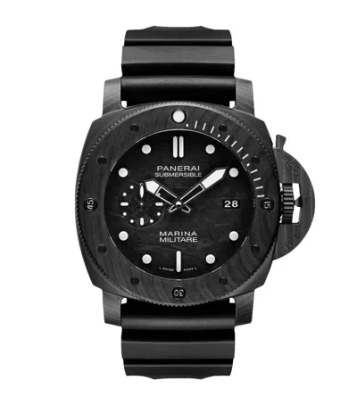 Panerai Carbotech Submersible Marina Militare Watch In Black