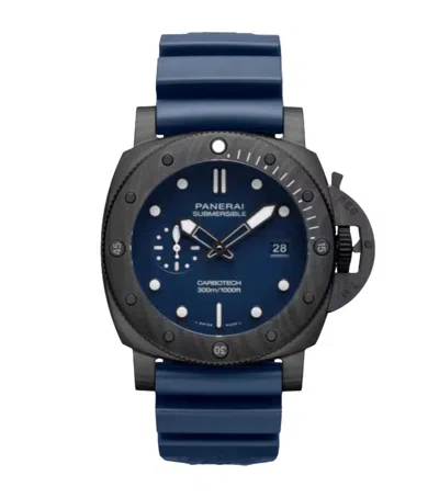 Panerai Carbotech Submersible Quarantaquattro Watch In Blue
