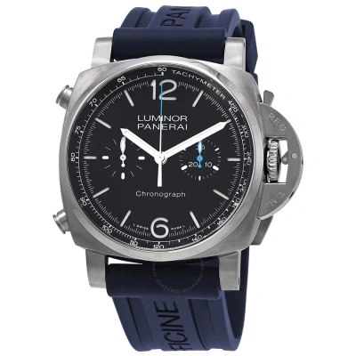 Panerai Chronograph Automatic Black Dial Men's Watch Pam01109 In Blue
