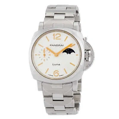 Pre-owned Panerai Due Luna Automatic White Dial Ladies Watch Pam01301