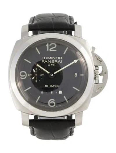 Pre-owned Panerai Luminor 1950 10 Days Gmt Watch In Multi
