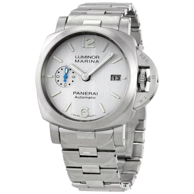 Panerai Luminor 1950 Automatic Silver Dial Men's 42 Mm Watch Pam00977 In Metallic