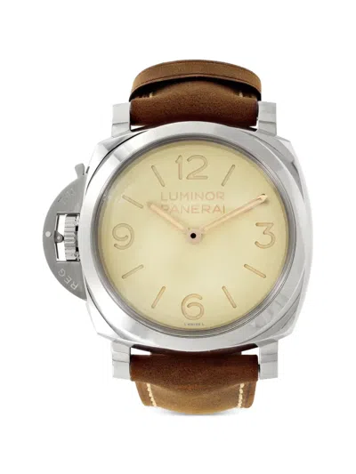 Pre-owned Panerai Luminor 47mm Watch In Neutral