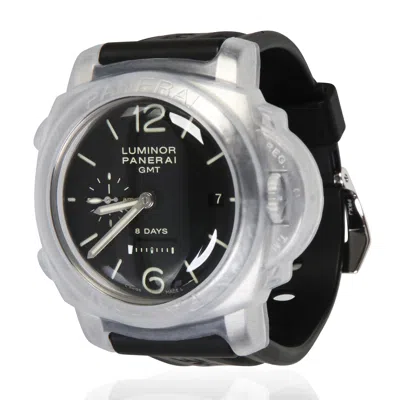 Pre-owned Panerai Luminor 8 Day Gmt Pam00233 Mens Watch In  Stainless Steel