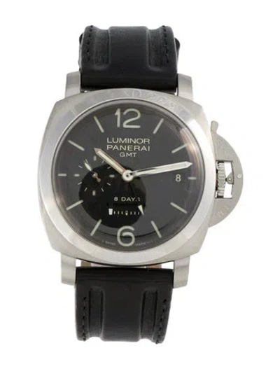 Pre-owned Panerai Luminor 8 Days Gmt Watch In Multi