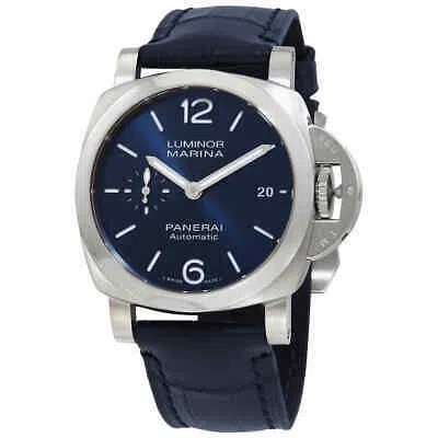 Pre-owned Panerai Luminor Automatic Blue Dial Men's Watch Pam01370