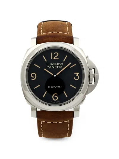 Pre-owned Panerai Luminor Base 44mm Watch In Black