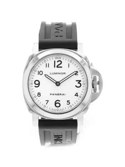 Pre-owned Panerai Luminor Base 44mm Watch In White