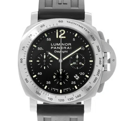Pre-owned Panerai Luminor Chrono Daylight Watch In Multicolor