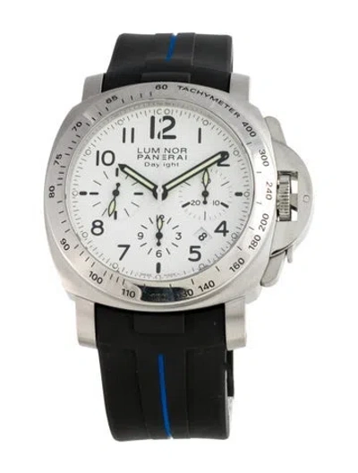 Pre-owned Panerai Luminor Chrono Daylight Watch In Multicolor
