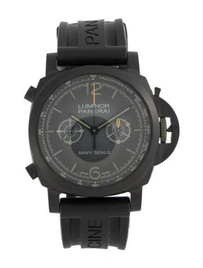 Pre-owned Panerai Luminor Chrono Navy Seals Watch In Multi