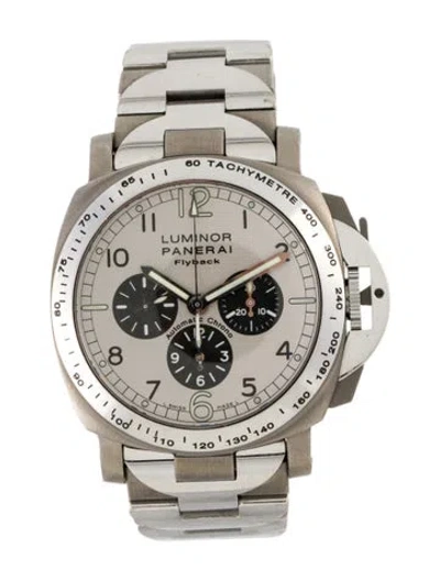 Pre-owned Panerai Luminor Chrono Watch, 45mm In Multi