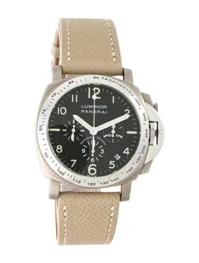 Pre-owned Panerai Luminor Chrono Watch In Multi