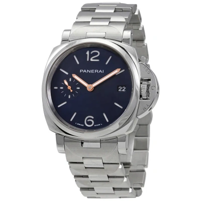 Panerai Luminor Due 38mm Automatic Blue Dial Men's Watch Pam01123 In Metallic
