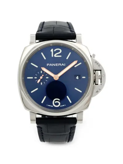 Pre-owned Panerai Luminor Due 42mm Watch In Blue