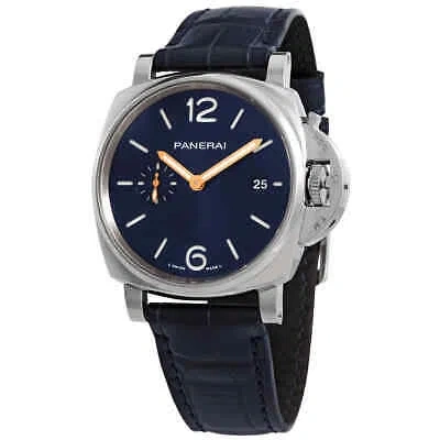 Pre-owned Panerai Luminor Due Automatic Blue Dial Men's Watch Pam01274
