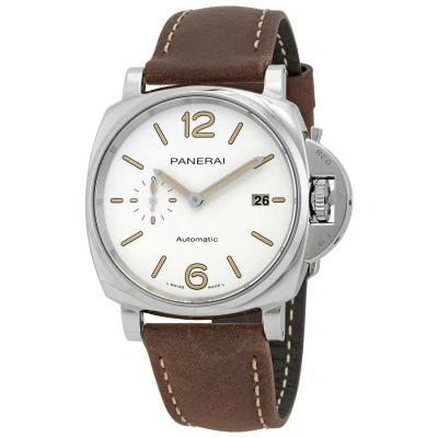 Panerai Luminor Due Automatic Silver Dial Men's Watch Pam01046 In Brown