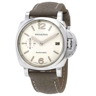 Panerai Luminor Due Automatic White Dial 38 Mm Watch Pam01043 In Gray
