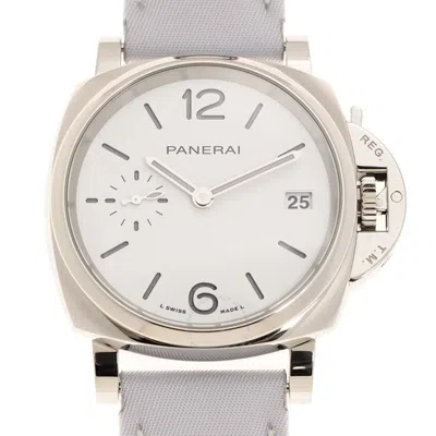 Panerai Luminor Due Prada Re-nylon Automatic White Dial Watch Pam01426 In Neutral