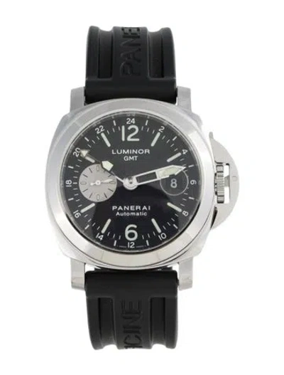 Pre-owned Panerai Luminor Gmt Automatic Acciaio Watch In Multicolor
