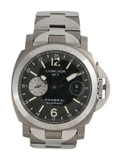 Pre-owned Panerai Luminor Gmt Watch, 44mm In Multi