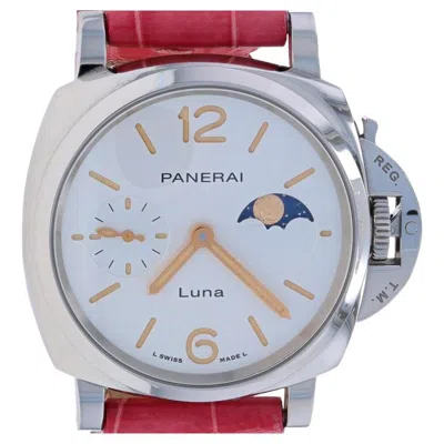 Pre-owned Panerai Luminor Ladies Watch Pam01180 - Stainless Steel Automatic In Multi