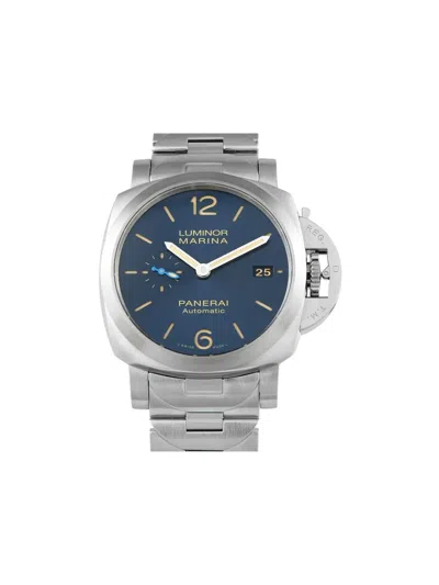 Pre-owned Panerai Luminor Marina 42mm In Blue