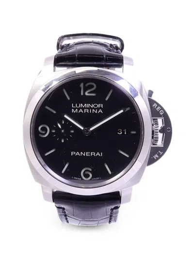 Pre-owned Panerai Luminor Marina 44mm Watch In Black