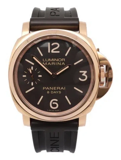 Pre-owned Panerai Luminor Marina 8 Days Watch In Multicolor