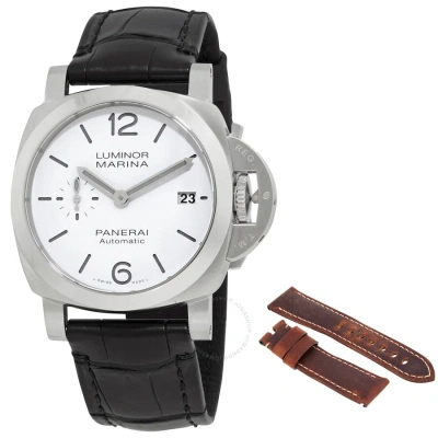 Panerai Luminor Marina Automatic White Dial Men's Watch Pam01271 In Black / White