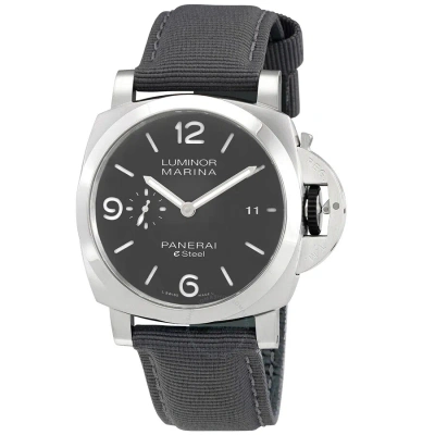 Panerai Luminor Marina Esteel Polished Grey Gradient Automatic Men's Watch Pam01358 In Black