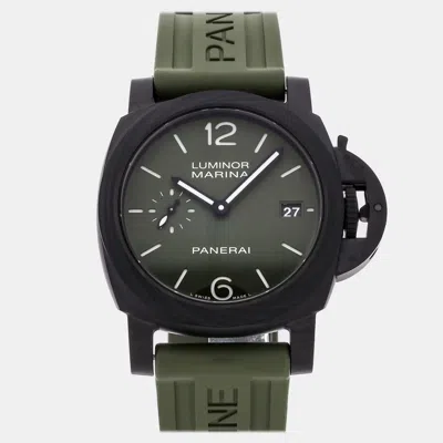 Pre-owned Panerai Luminor Marina Pam01526 Green Automatic Men's Watches 40mm
