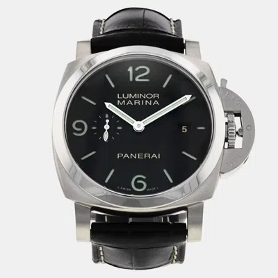 Pre-owned Panerai Luminor Marina Pam03312 Automatic Black Stainless Steel Men's Wristwatch 44mm